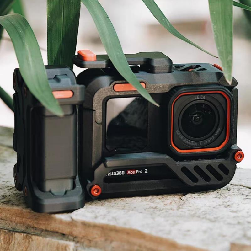 Insta360 Ace Pro 2 / Ace Pro Street Photography Cage with Ergonomic Handgrip | Lightweight 3D Printed Rig