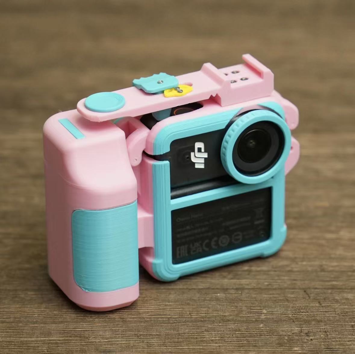 Retro Camera Cage for DJI Nano - Ergonomic Street Photography Handgrip with Mechanical Shutter