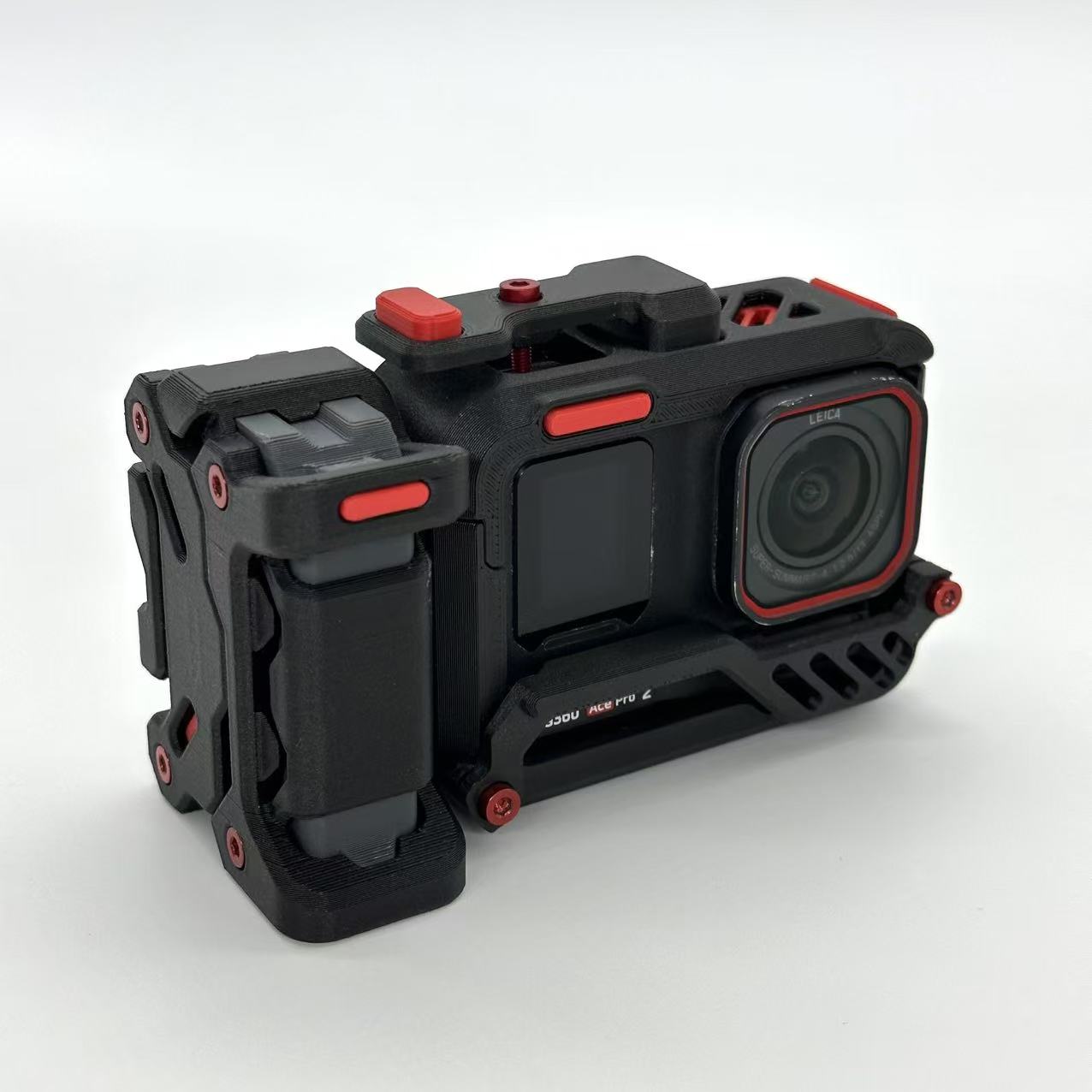 Insta360 Ace Pro 2 / Ace Pro Street Photography Cage with Ergonomic Handgrip | Lightweight 3D Printed Rig